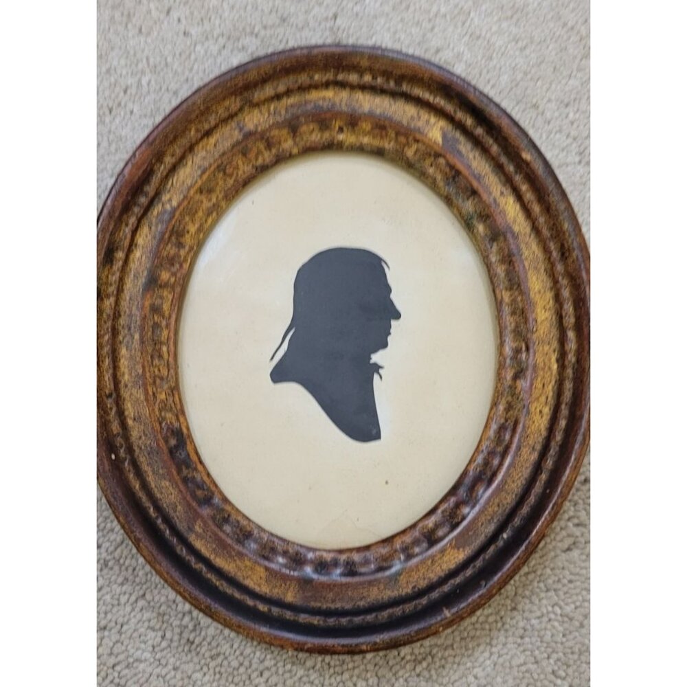 Antique Borghese Silhouette Portrait In Original Frame